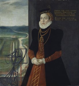 Sabina von Württemberg, Landgravin van Hessel-Kassel door Kaspar van der Borcht